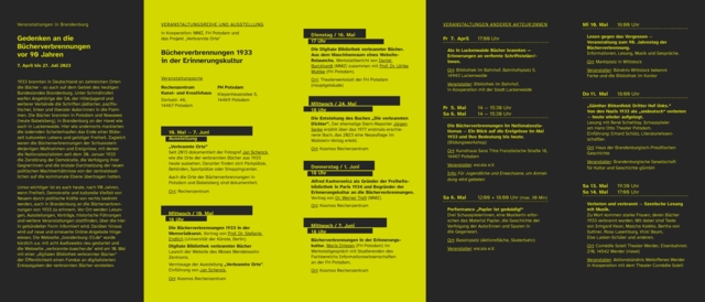 Gedenken an die Bücherverbrennungen vor 90 Jahren Gedenken an die Bücherverbrennungen vor 90 Jahren